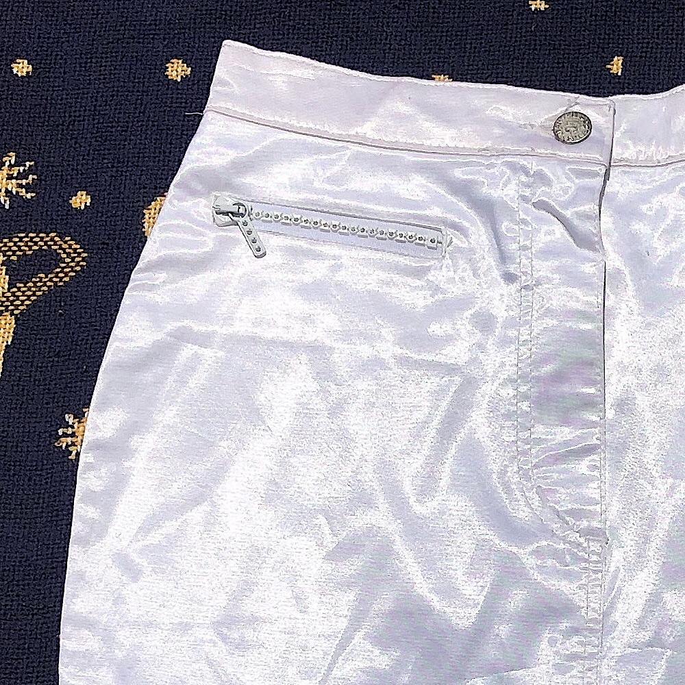 VTG | Italian Jean Les Copains Shiny White Skirt